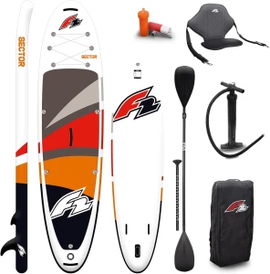 F2 deska SUP Sector RED 12'2 Combo + wiosło kajakowe 2w1 i siedzisko